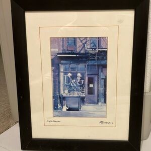America Series 1 of 4 Double Matted D & G Bakery by Martin Roberts Framed Art